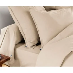 Fabrique de Styles Taies Et Traversins*Taie d'oreiller en flanelle sable 63x63cm - Candice