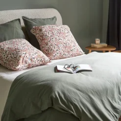 Fabrique de Styles Taies Et Traversins*Taie d'oreiller en gaze de coton imprimée pampa 60x60cm - Capucine