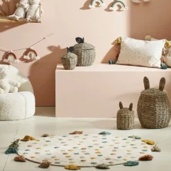 Enfant Fabrique de Styles Déco*Tapis à pois tufté d100cm coton - sweet dream