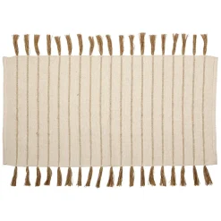 Fabrique de Styles Tapis*Tapis en coton et jute écru 140x70cm - Kolore