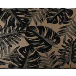 Enfant Fabrique de Styles Textiles Outdoor|Jardin*Tapis extérieur noir et naturel 120x180cm - Fleuri