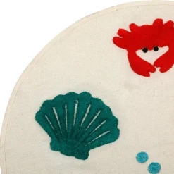 Enfant Fabrique de Styles Déco*Tapis rond en coton tufté d92cm - Océan