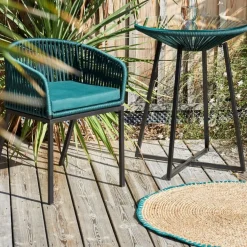 Fabrique de Styles Tapis*Tapis rond en jute et coton d100cm - Patchuca