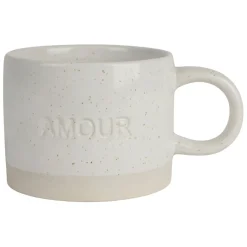 Fabrique de Styles Tasses Et Mugs*Tasse à thé amour en grès écru moucheté 30cl