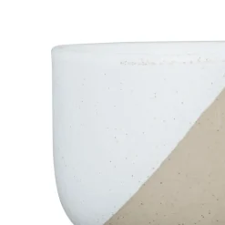 Fabrique de Styles Tasses Et Mugs*Tasse à thé avec support en grès indigo, blanc et terracotta -courba