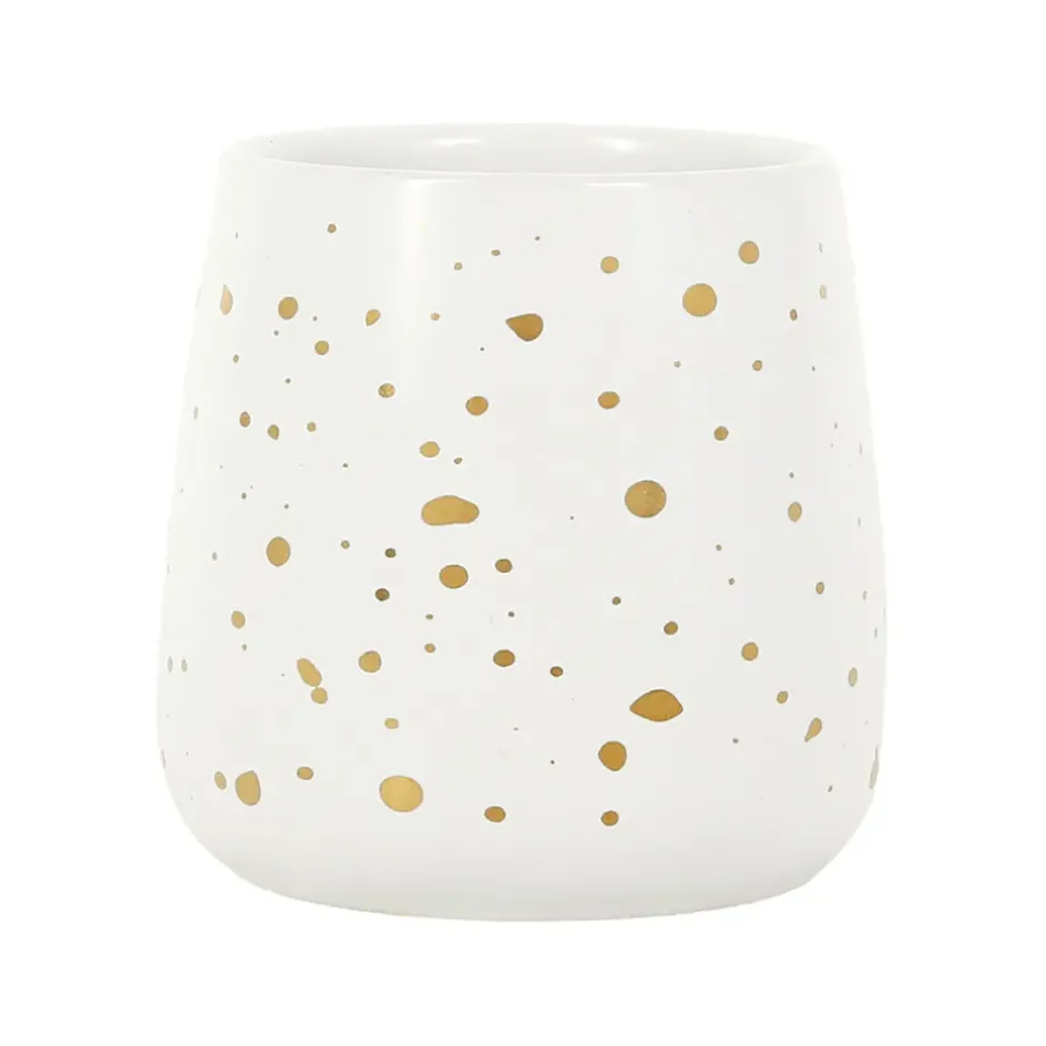 Fabrique de Styles Tasses Et Mugs*Tasse en grès blanc et doré 20cl - Astre