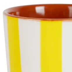 Fabrique de Styles Tasses Et Mugs*Tasse en grès rayée jaune et blanc 10cl - Alaria