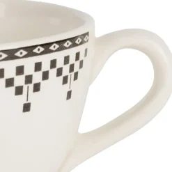 Fabrique de Styles Tasses Et Mugs*Tasse et sous tasse en faïence 50cl - Damier