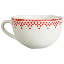 Fabrique de Styles Tasses Et Mugs*Tasse et sous-tasse en faïence damier - campagne