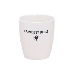Fabrique de Styles Tasses Et Mugs*Tasse La vie est belle en céramique blanc 18cl
