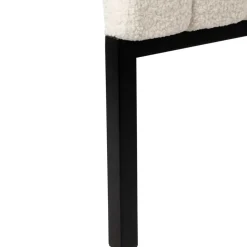 Fabrique de Styles Têtes De Lit Et Paravents*Tete lit en bouclette blanche et fer noir 160x100cm - Organic