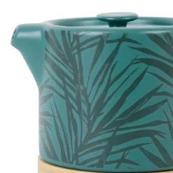 Fabrique de Styles Théières Et Cafetières*Theiere en grès émeraude avec avec filtre - tropic'art