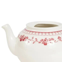 Fabrique de Styles Théières Et Cafetières*Théière anglaise en faïence blanc et - faustine