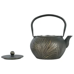 Fabrique de Styles Théières Et Cafetières*Théière avec filtre en fonte noire et dorée 1.5l - Exaltation