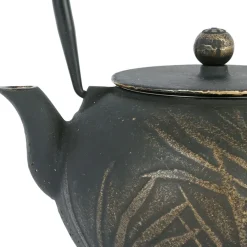 Fabrique de Styles Théières Et Cafetières*Théière avec filtre en fonte noire et dorée 1.5l - Exaltation