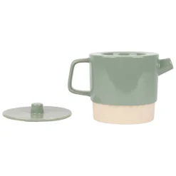 Fabrique de Styles Théières Et Cafetières*Théière avec filtre en grès 90cl - cannelé