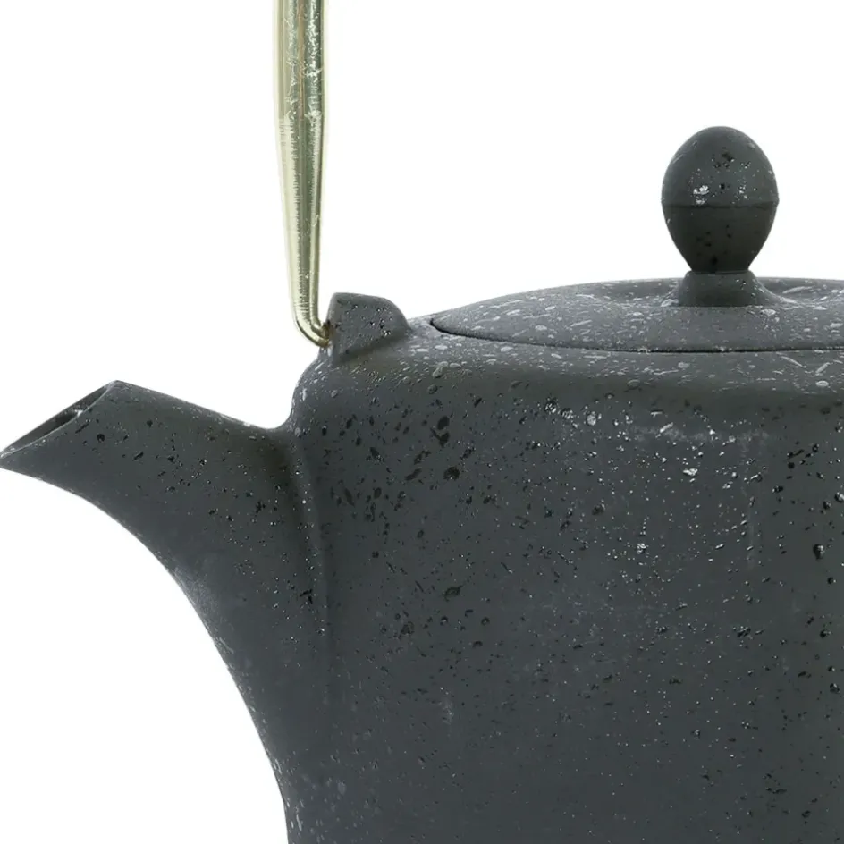 Fabrique de Styles Théières Et Cafetières*Théière en fonte et inox noir et doré 1.5L - Arty