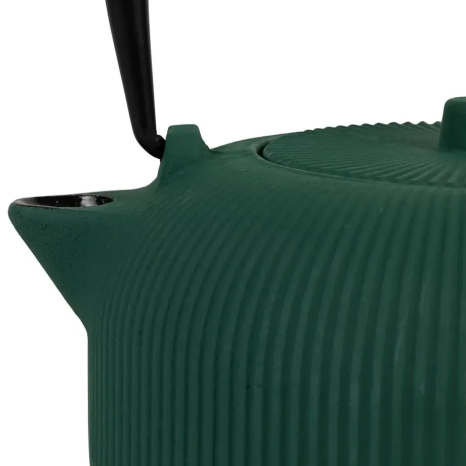 Fabrique de Styles Théières Et Cafetières*Théière en fonte émeraude avec filtre 1L - Tresse