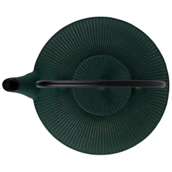 Fabrique de Styles Théières Et Cafetières*Théière en fonte plate avec filtre émeraude et doré 75cl