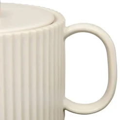 Fabrique de Styles Théières Et Cafetières*Théière en grès écru et filtre en inox 1l - Sweet Leaves