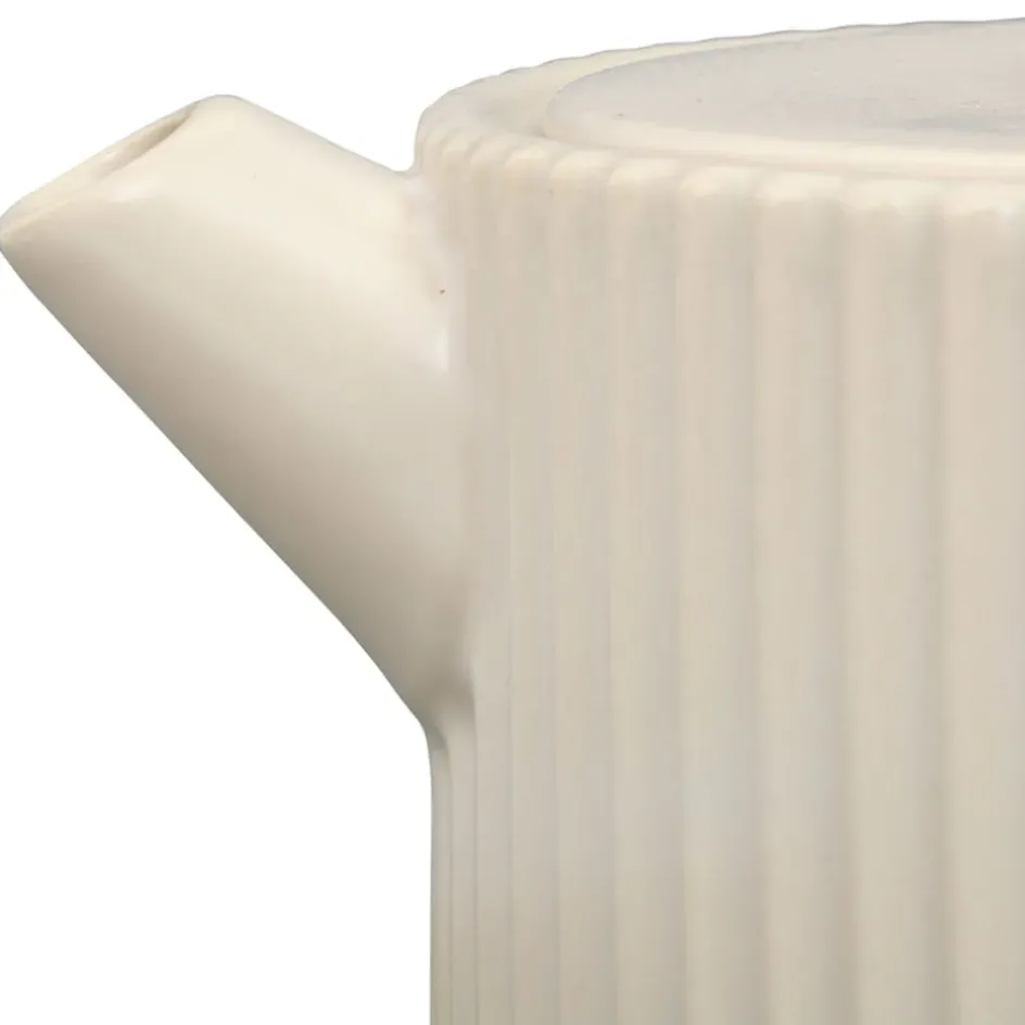 Fabrique de Styles Théières Et Cafetières*Théière en grès écru et filtre en inox 1l - Sweet Leaves