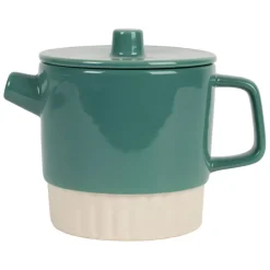 Fabrique de Styles Théières Et Cafetières*Théière en grès et inox émeraude 90cl - Cannelé