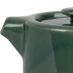 Fabrique de Styles Théières Et Cafetières*Théière égoïste en grès et acacia émeraude 45cl - Nordika