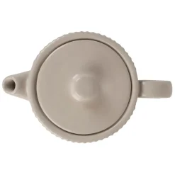 Fabrique de Styles Théières Et Cafetières*Théière solitaire avec tasse et filtre en grès écru 45cl - Sweet Leaves