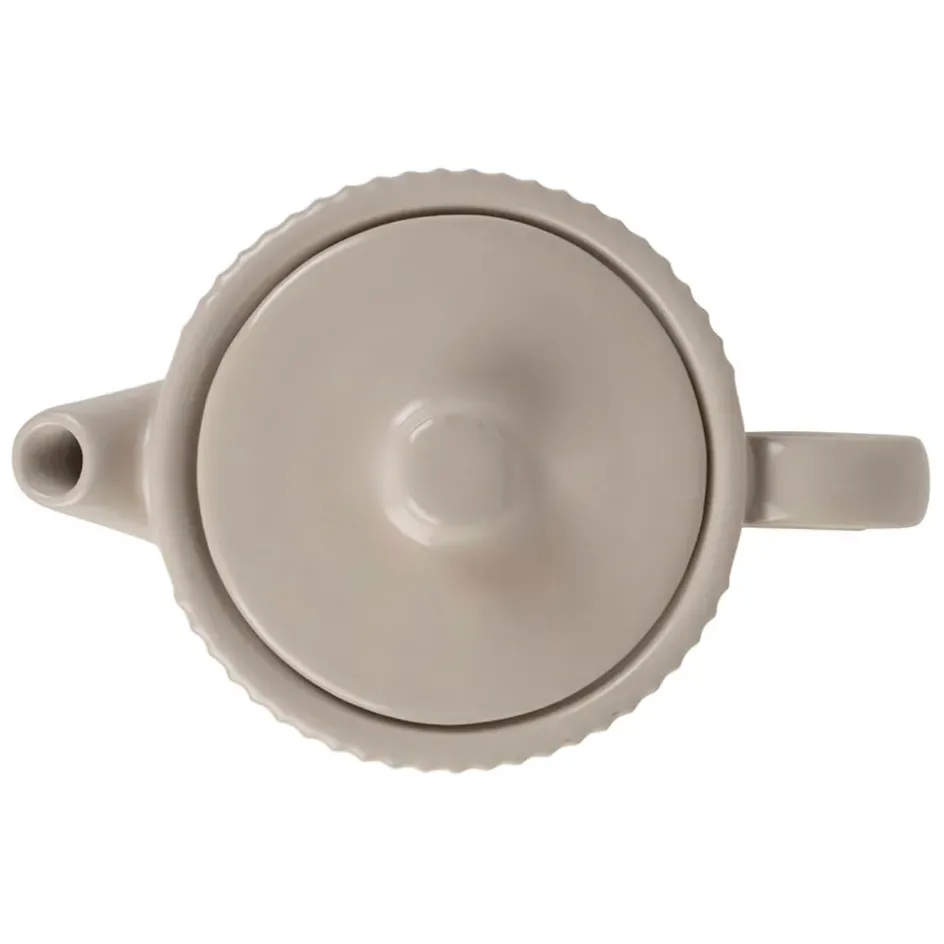 Fabrique de Styles Théières Et Cafetières*Théière solitaire avec tasse et filtre en grès écru 45cl - Sweet Leaves