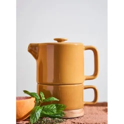 Fabrique de Styles Théières Et Cafetières*Théière solitaire en grès avec filtre 45cl - Nordika