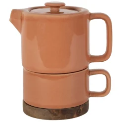 Fabrique de Styles Théières Et Cafetières*Théière solitaire en grès avec filtre 45cl - Nordika