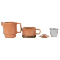 Fabrique de Styles Théières Et Cafetières*Théière solitaire en grès avec filtre 45cl - Nordika
