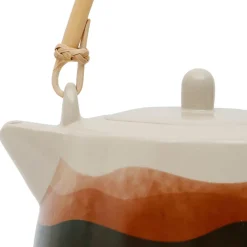 Fabrique de Styles Théières Et Cafetières*Théière et vert en porcelaine avec filtre 1.3l - sweet leaves