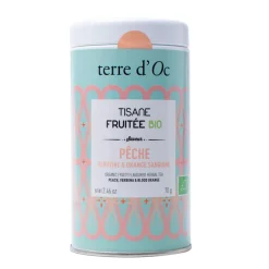 Fabrique de Styles Cafés, Thés Et Infusions*Tisane peche verveine orange sanguine- pot en métal - 70g ab
