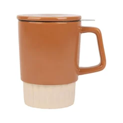 Fabrique de Styles Tasses Et Mugs*Tisanière avec filtre en grès 40cl - cannelé