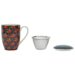 Fabrique de Styles Tasses Et Mugs*Tisanière en céramique feuille avec filtre 37.5cl - Tropic Étoile