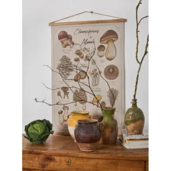 Fabrique de Styles Tableaux Et Toiles*Toile "encyclopédie champignon" 77x110cm