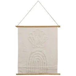 Fabrique de Styles Tableaux Et Toiles*Toile tuftée arc en ciel écru 60x70cm - blue sand