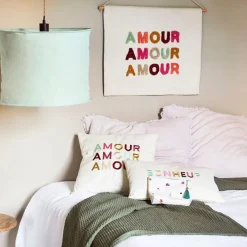 Fabrique de Styles Tableaux Et Toiles*Toile tuftée en coton 60x50cm - Amour