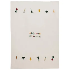 Fabrique de Styles Torchons, Tabliers Et Maniques*Torchon saison en coton écru 70x50cm - P'tit Legumes