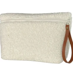 Fabrique de Styles Pochettes Et Housses*Trousse de voyage bouclette écru