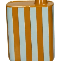 Fabrique de Styles Vases Et Soliflores*Vase à rayures d'huile d'olive en faïence 13x5.5x17cm