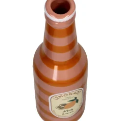 Fabrique de Styles Vases Et Soliflores*Vase bouteille citron faïence fine d6.5xh24cm