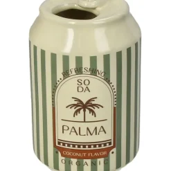 Fabrique de Styles Vases Et Soliflores*Vase canette de soda en faïence vert h11cm