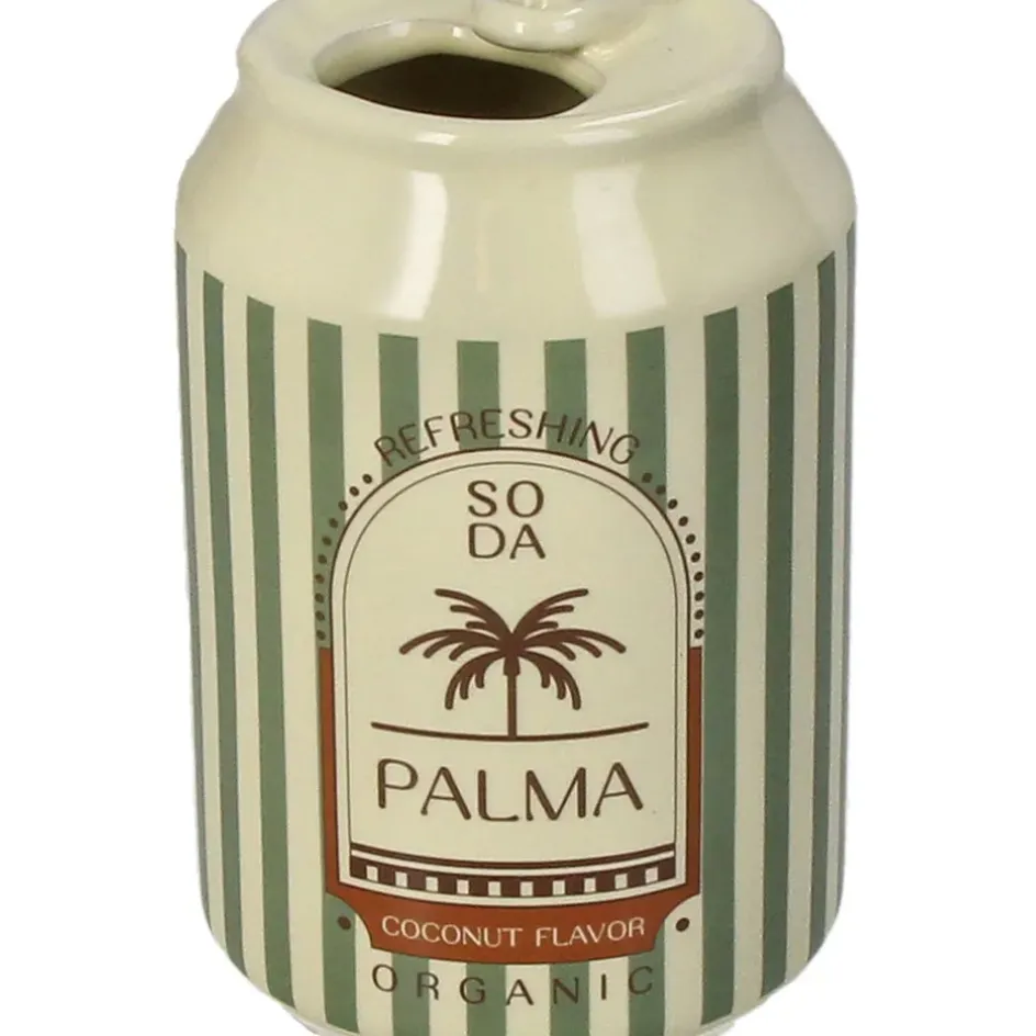 Fabrique de Styles Vases Et Soliflores*Vase canette de soda en faïence vert h11cm