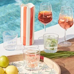 Fabrique de Styles Vases Et Soliflores*Vase cylindre en grès rayé et blanc h23cm - Artist