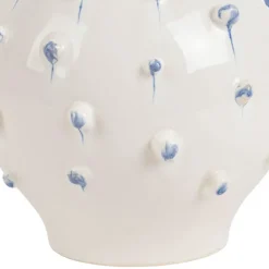 Fabrique de Styles Vases Et Soliflores*Vase dame jeanne en grès blanc et bleu h25cm - Delicio