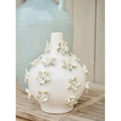 Fabrique de Styles Vases Et Soliflores*Vase dame jeanne en grès fleurs h25cm - Delicio