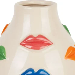Fabrique de Styles Vases Et Soliflores*Vase en porcelaine avce lèvres h21cm - Visage-Arty