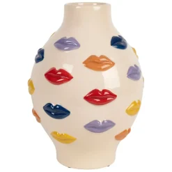 Fabrique de Styles Vases Et Soliflores*Vase en porcelaine avec lèvres h30cm - Visage-Arty